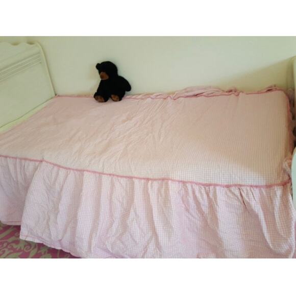 2 Rare Morgan Jones Vintage Chenille Twin Bedspreads Cotton Pink Periwinkle Blue - Picture 6 of 15